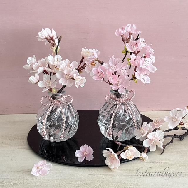 リニューアル！再販！数量限定セット割引・桜のフェイクウォーターアレンジ（マジカルウォーター）